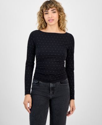 Madden Girl - Juniors' Rhinestone-Embellished Top