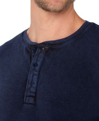 Men's Cotton Long-Sleeve Henley Shirt