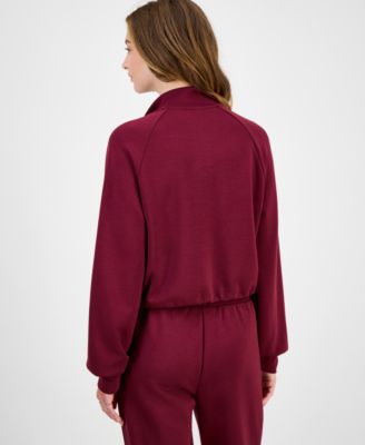 Juniors' Half-Zip Scuba Sweatshirt