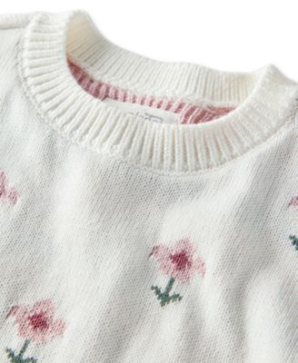 Carter's Baby Girls 2-Piece Floral Sweater-Knit Top and Knit Leggings Set