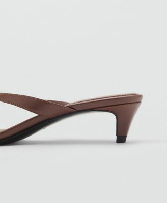 Women's Metallic Detail Heeled Sandals