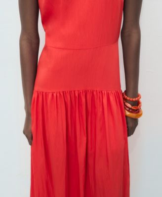 Women's Ruched Hem Long Dress