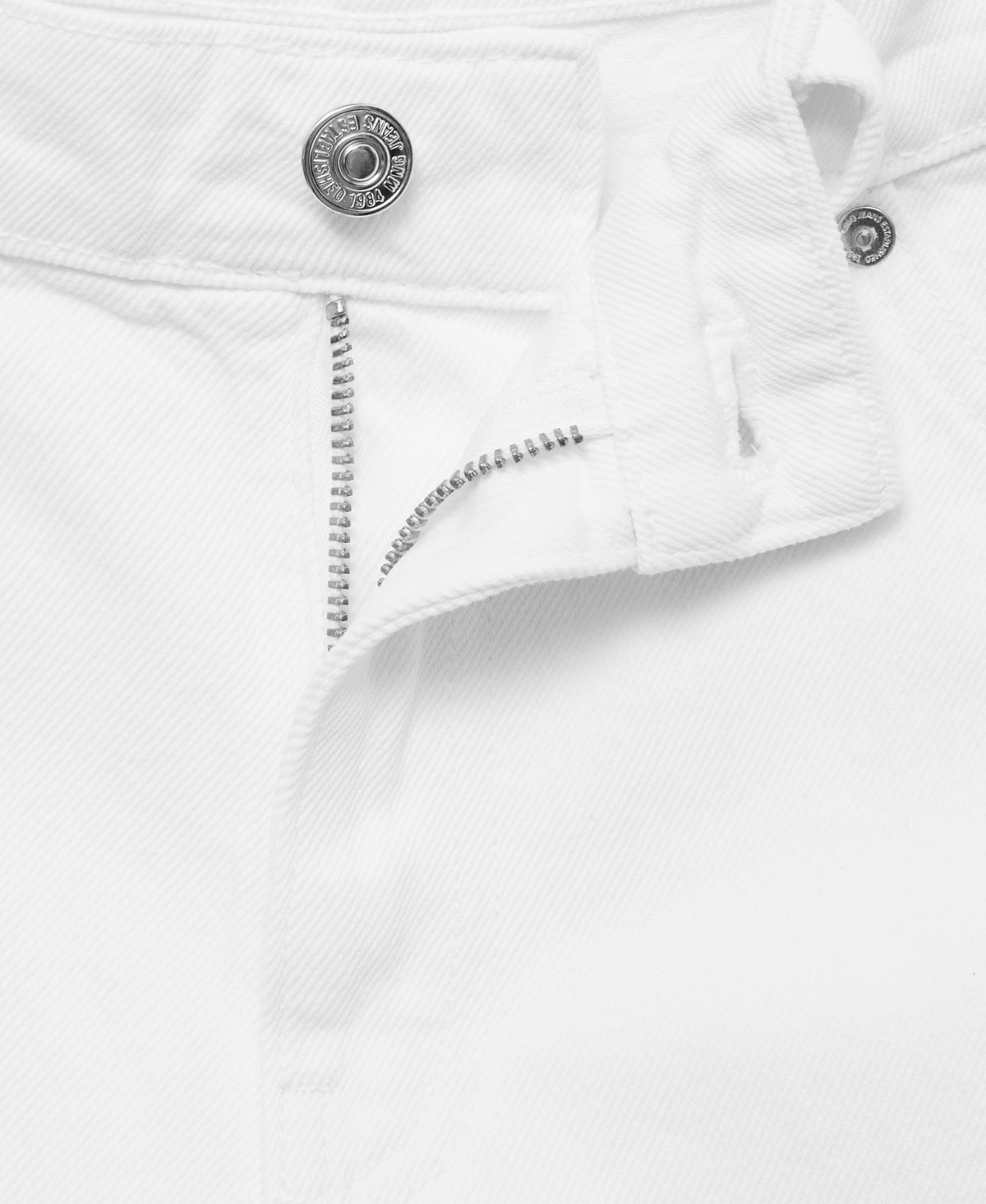 Mango Women's Frayed Hem Denim Shorts In White