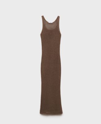 mango crochet maxi dress MANGO - Crochet Long Dress Black