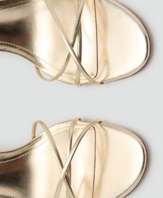 Women's Crossed Strap Heeled Sandals