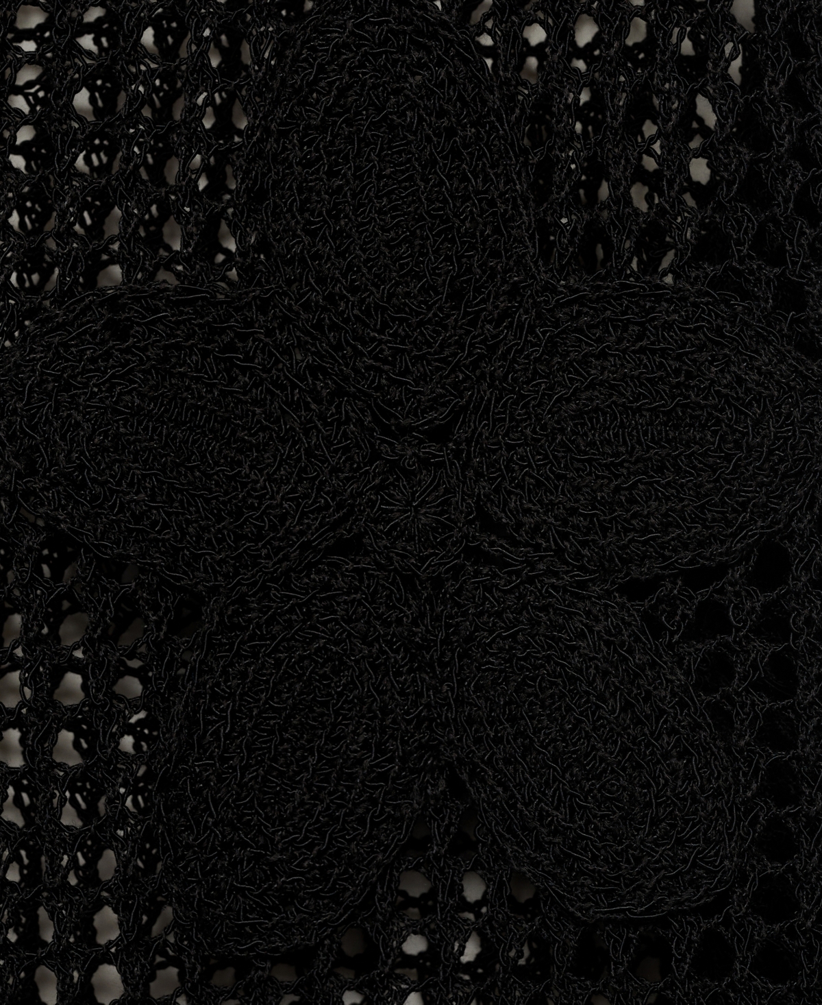 Mango Floral Embroidered Open Stitch Sweater In Black