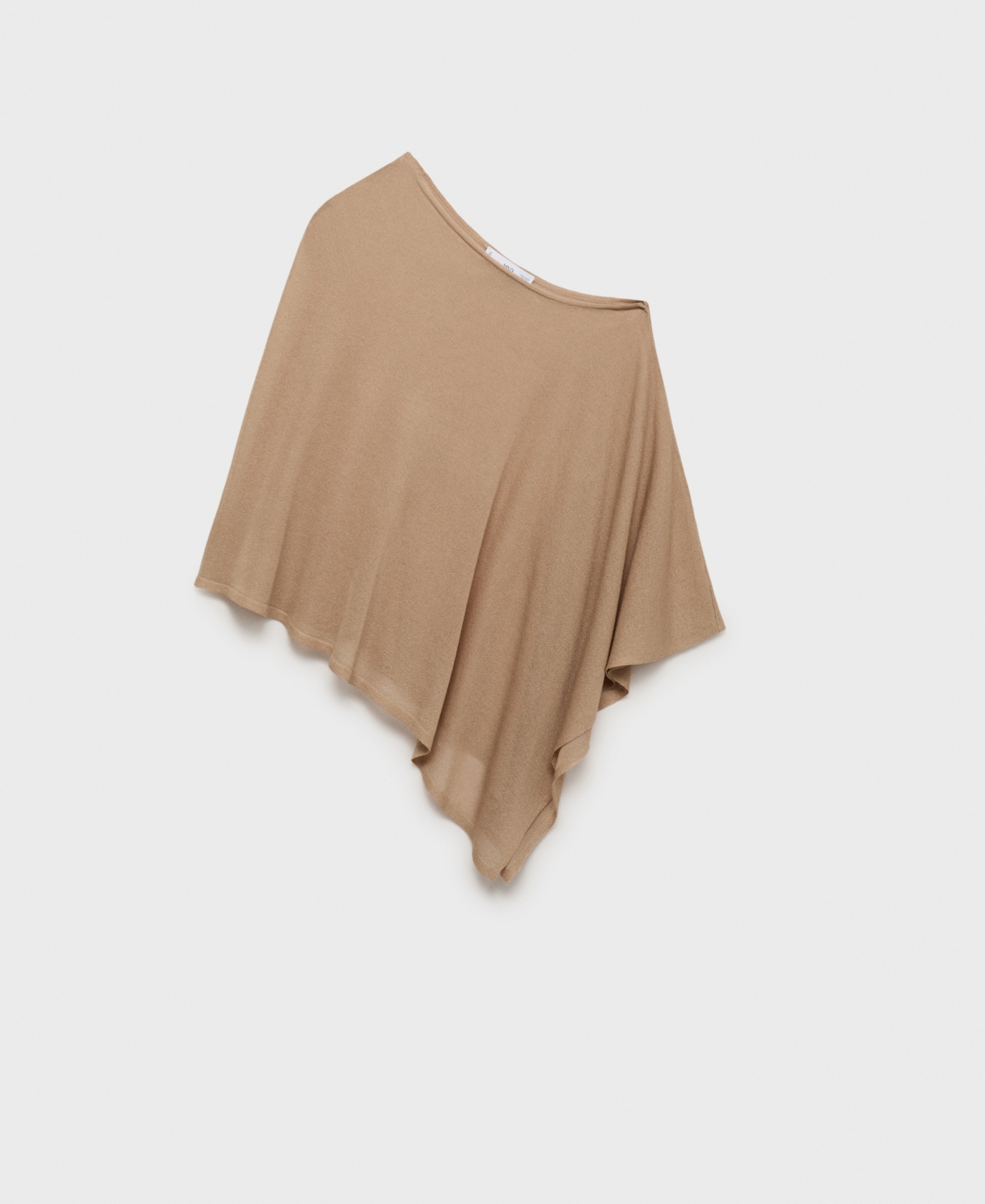 Mango Women's Asymmetrical Knit Cape In Brown