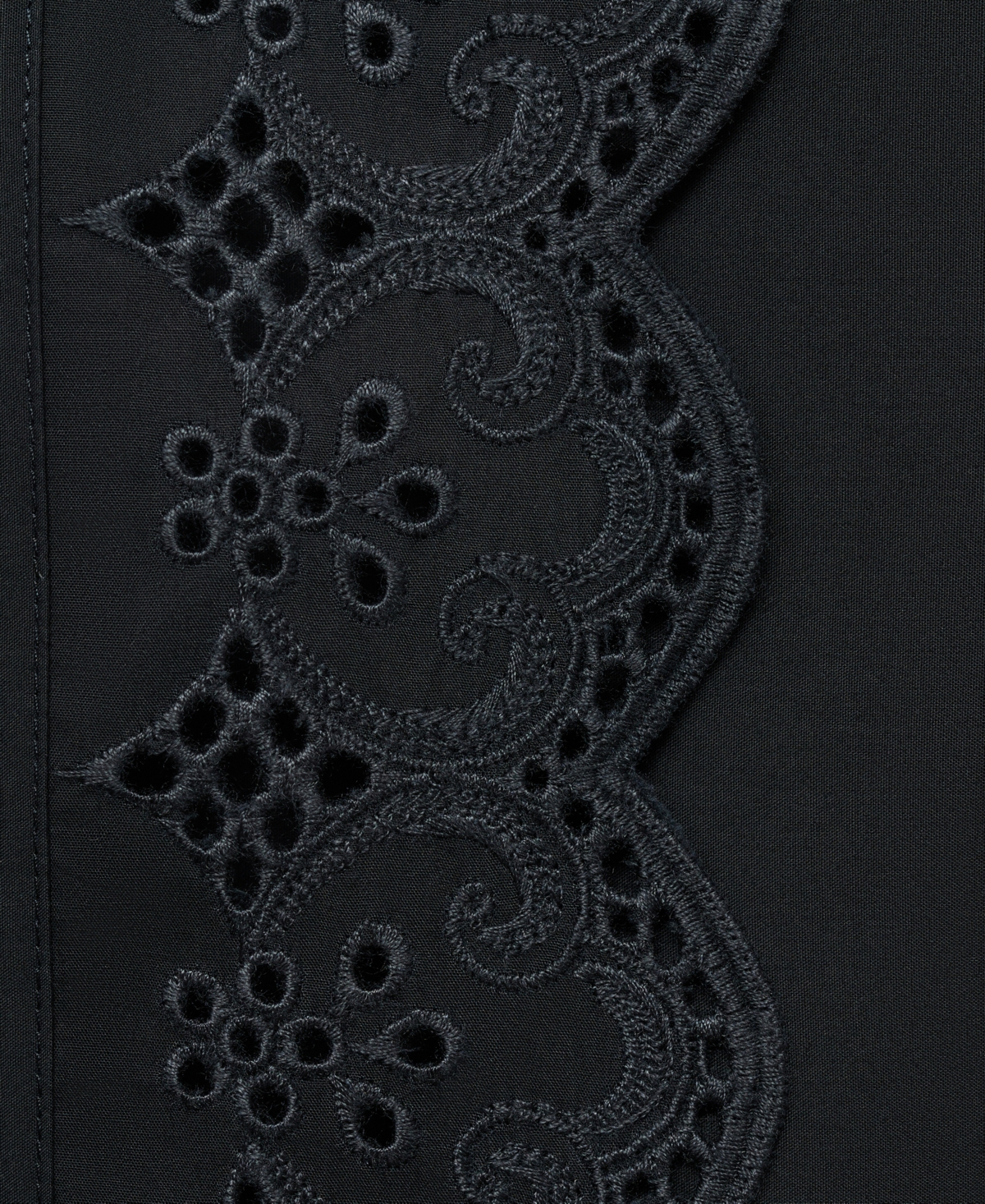 Mango Women's Embroidered Cotton Skirt In Black