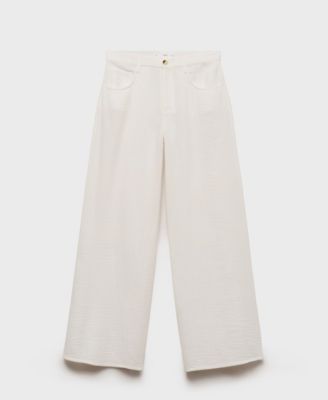 MANGO - Women's Straight-Fit Cotton Pants