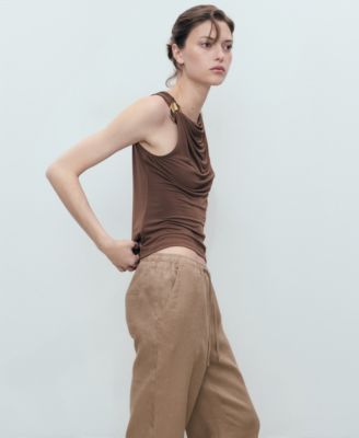 Women's Drawstring Linen Pants