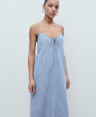Women's Strappy Denim Dress