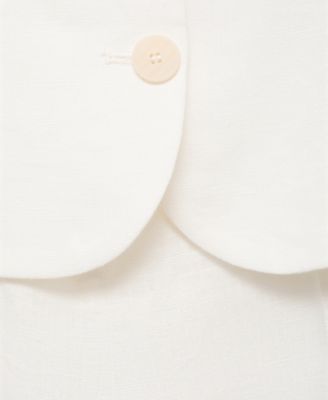 Women's Suit-Style Linen Jumpsuit