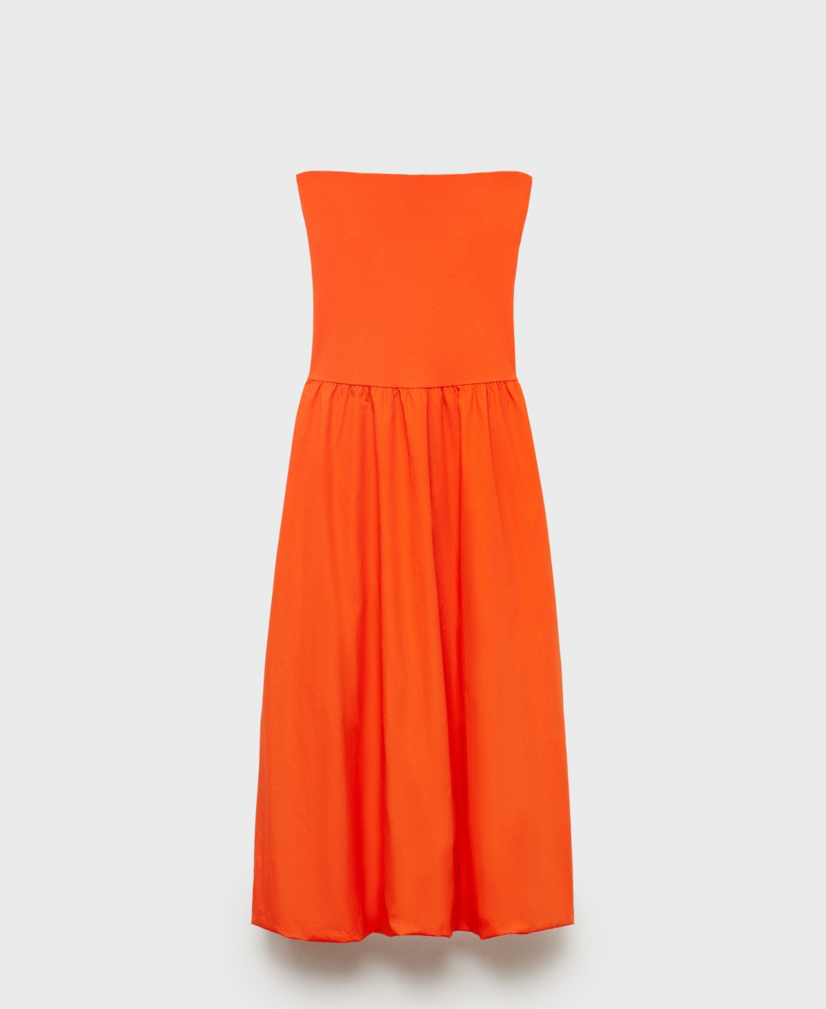 Mango Women's Strapless Balloon Dress In Orange