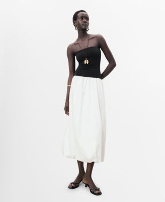 MANGO - Women's Strapless Balloon Dress