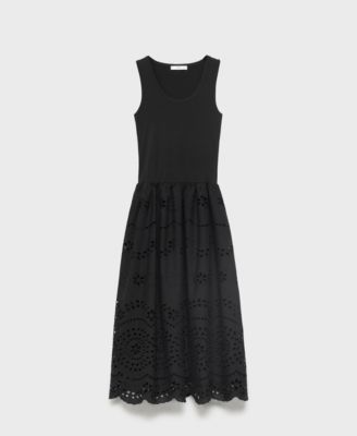 Women's Openwork Embroidery Cotton Dress