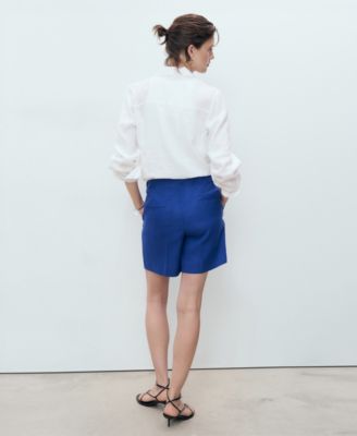 Women's Straight-Fit Linen Shorts