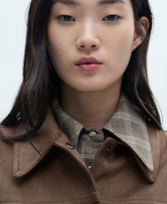 Women's Pockets Leather Effect Jacket