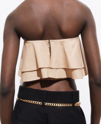 Women's Strapless Ruffle Top