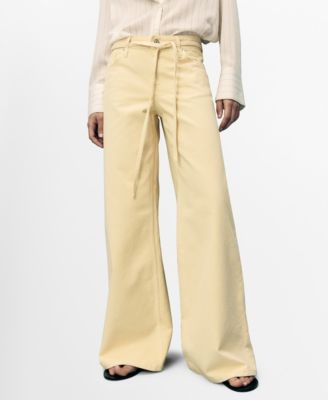 MANGO - Women's Low-Rise Wideleg Jeans