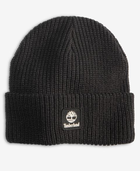 Мужская шапка Timberland Logo Cuff Fisherman Beanie, цвет: Чёрный
