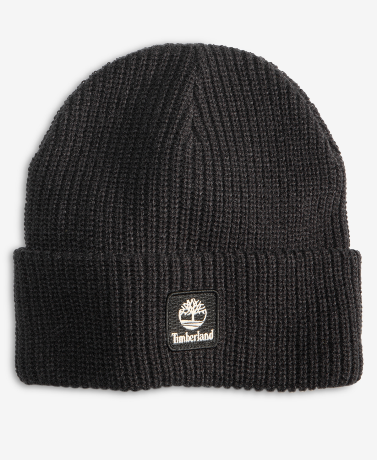 Timberland Men's Logo Cuff Fisherman Beanie In Black