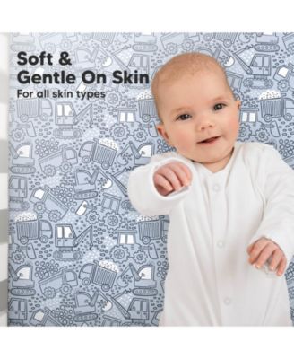 2pk Soothe Fitted Crib Sheets Neutral, Baby Crib Sheets, Fits Standard Nursery Baby Mattress