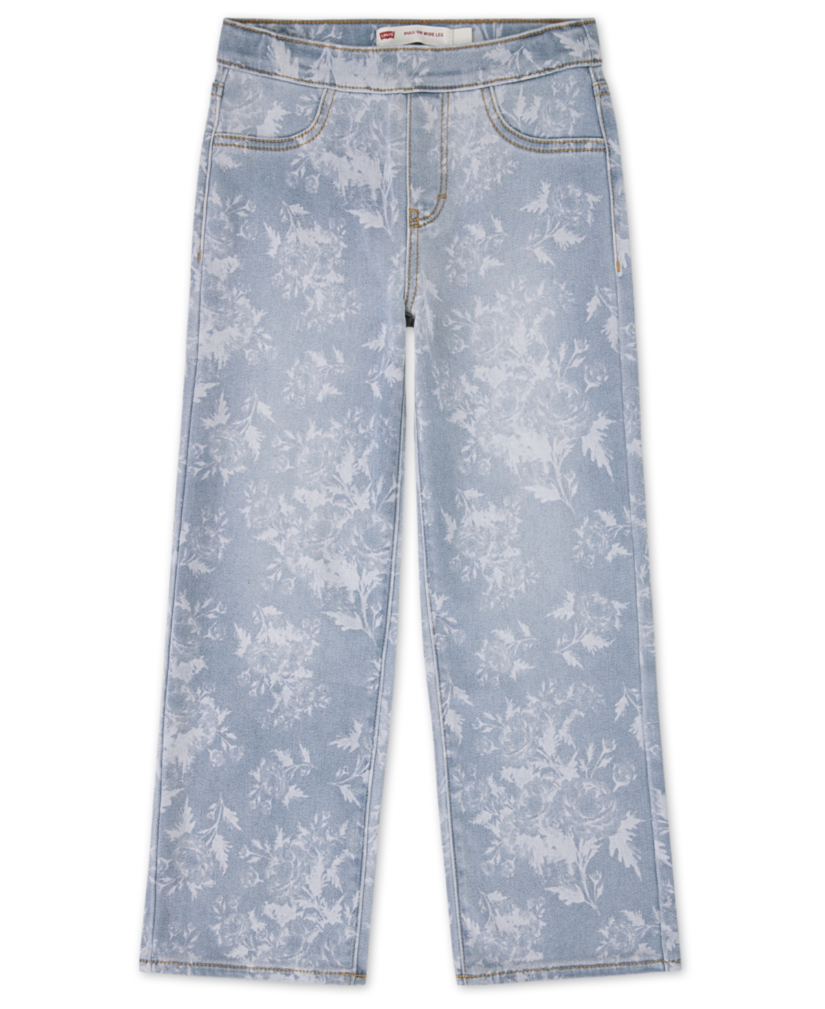 Levi's Big Girls Pull On Wide Leg Floral Pants In Blue