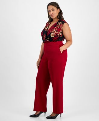 Plus Size Pull-On High-Rise Compression Pants 