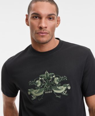 Hugo Boss Men's Denrith Relaxed Fit Short Sleeve Graphic Crewneck T-Shirt