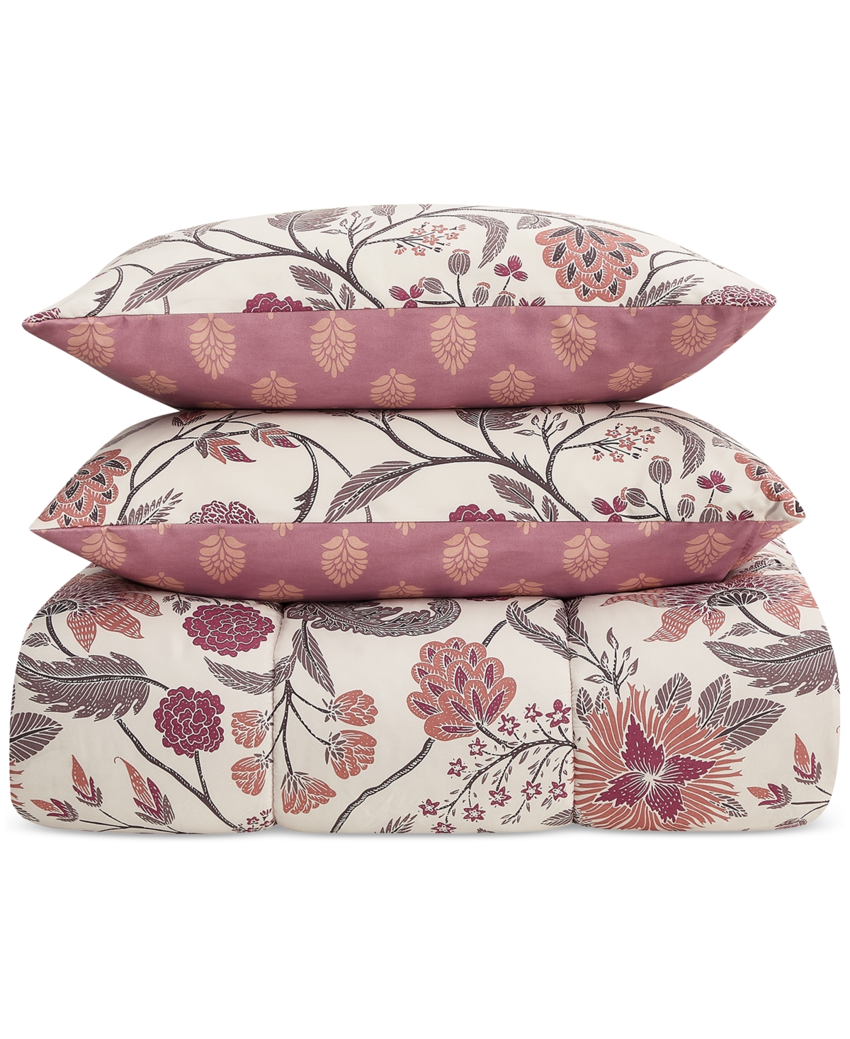 Highline Bedding Co. Giada Floral Reversible Comforter Set, Macy's Exclusive In Pink
