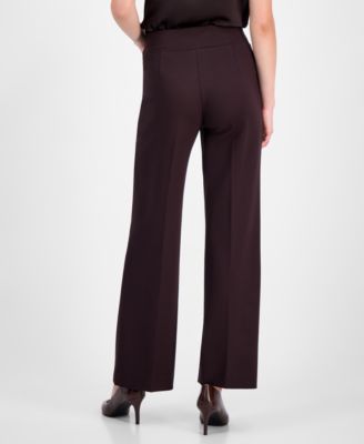 Petite Wide-Leg Compression Pants