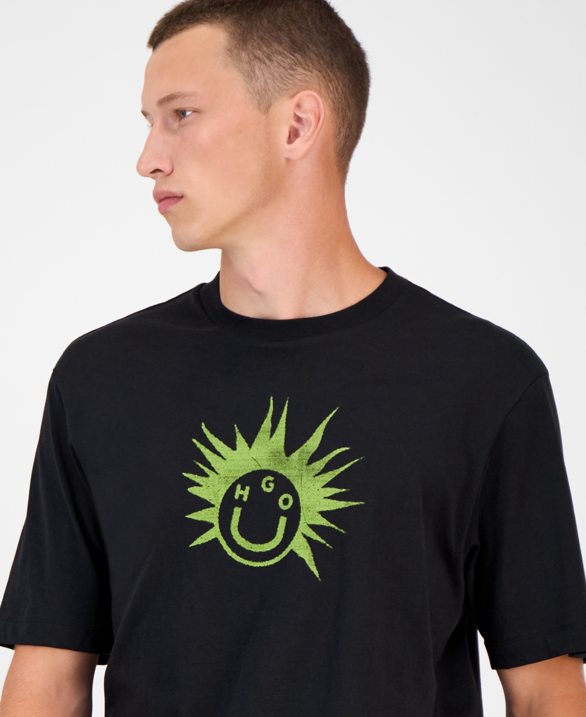 Hugo Boss Hugo By  Men's Nugix Cotton Graphic T-shirt In Black