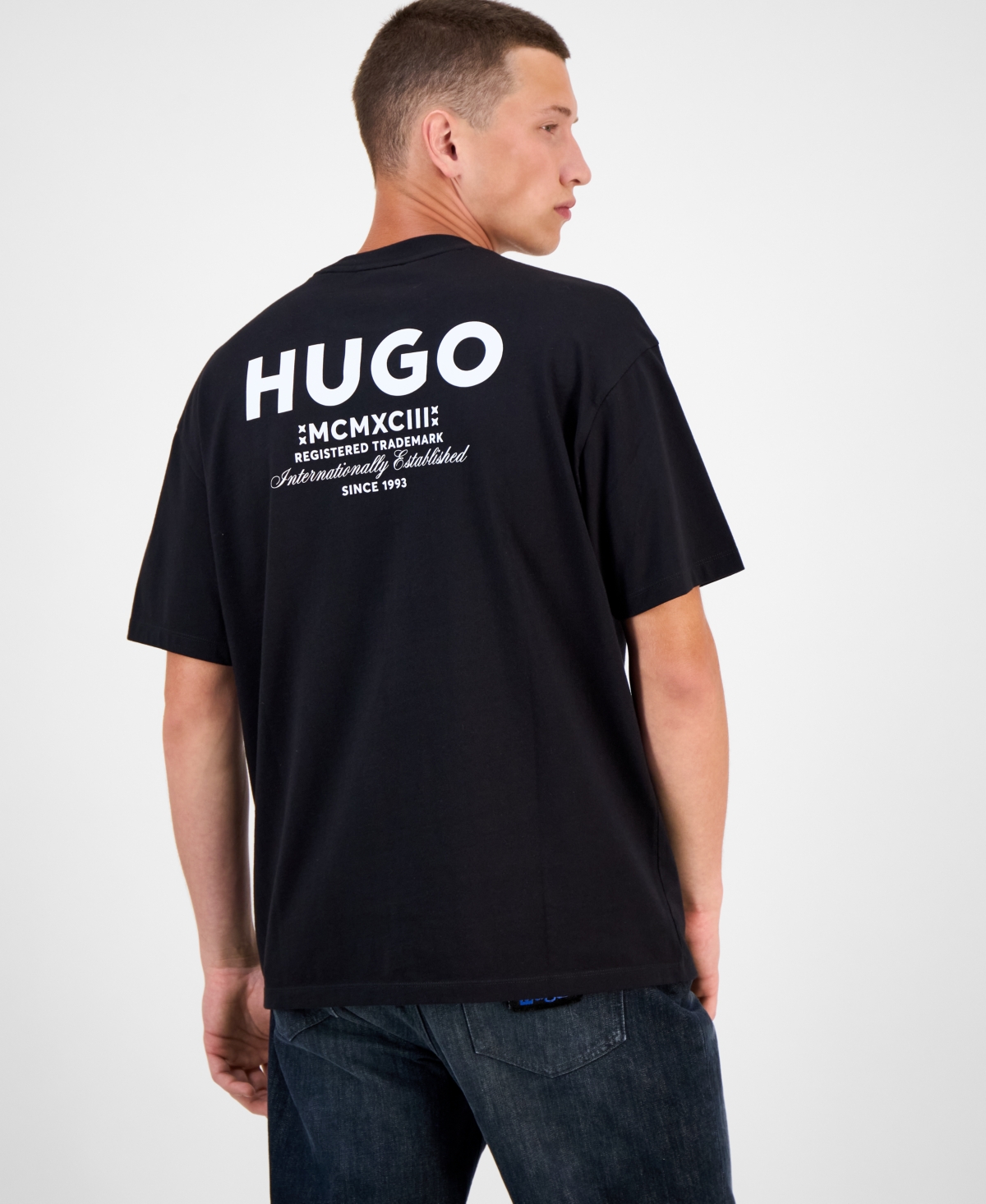 Hugo Boss Hugo Nalono Graphic T-shirt In Black