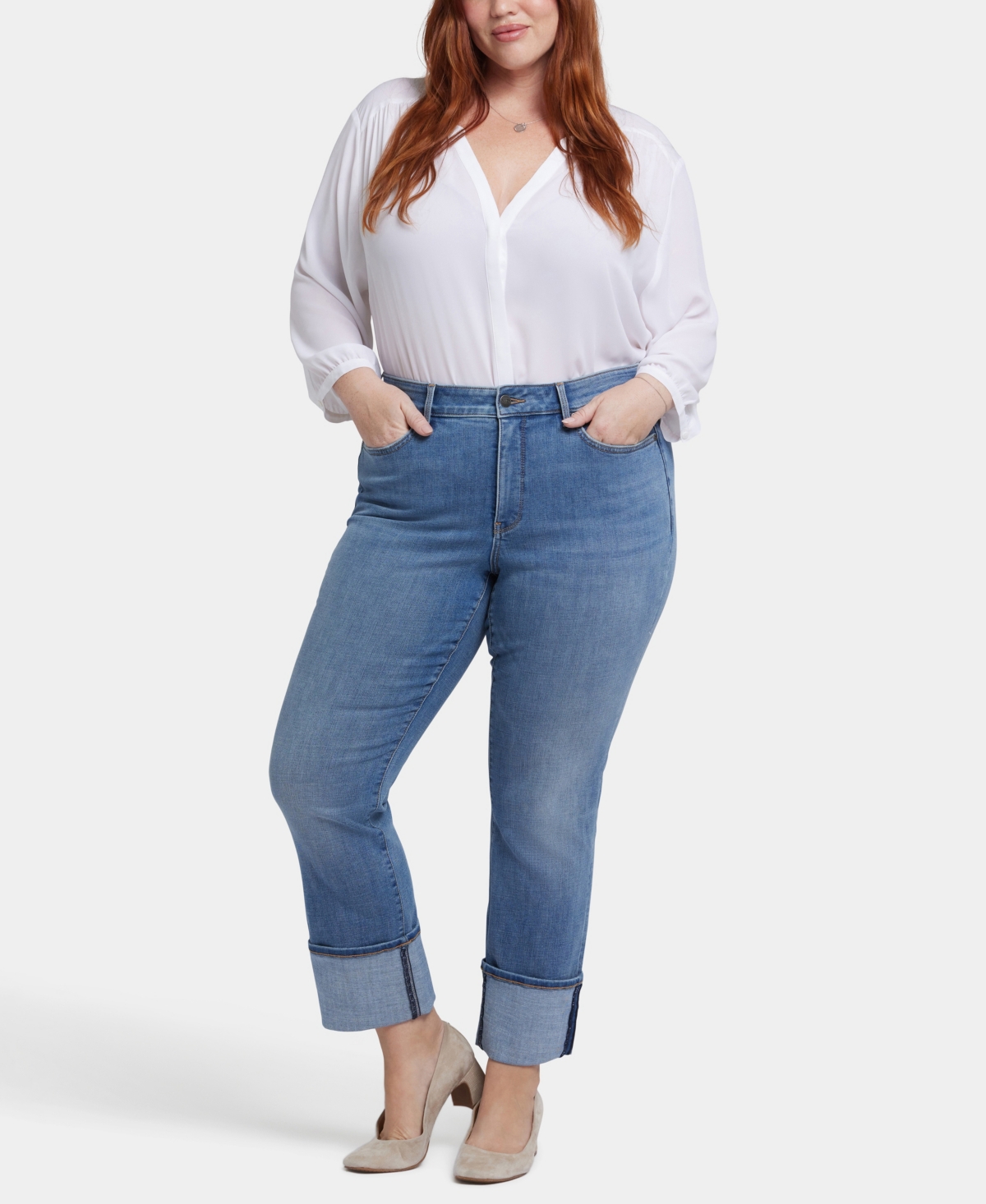 Plus Size Marilyn Straight Leg Jeans - Barcelona Breeze