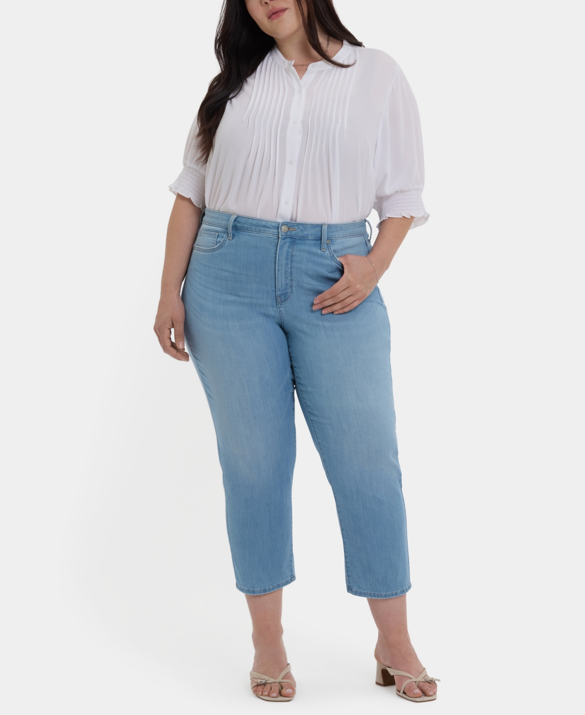 Plus Size Relaxed Piper Crop Jeans - Canary Beach