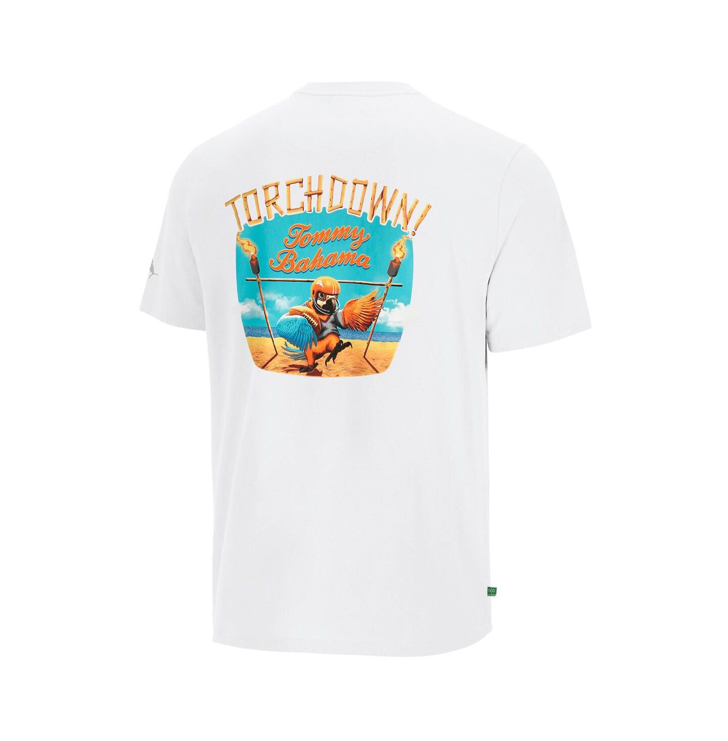 Мужская футболка Tommy Bahama White Kansas City Chiefs Sport Torch down Graphic — фото 3