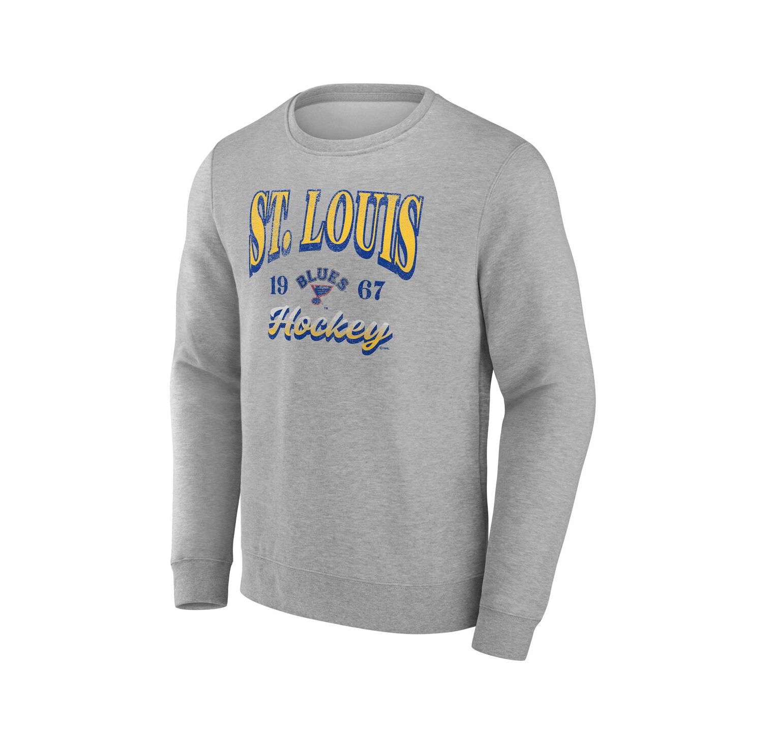 Men's Gray St. Louis Blues Nimbus Fleece Pullover Sweatshirt