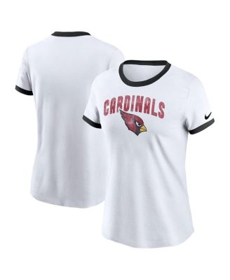 Nike - Women's White Arizona Cardinals Rewind Ringer Tri-Blend T-Shirt