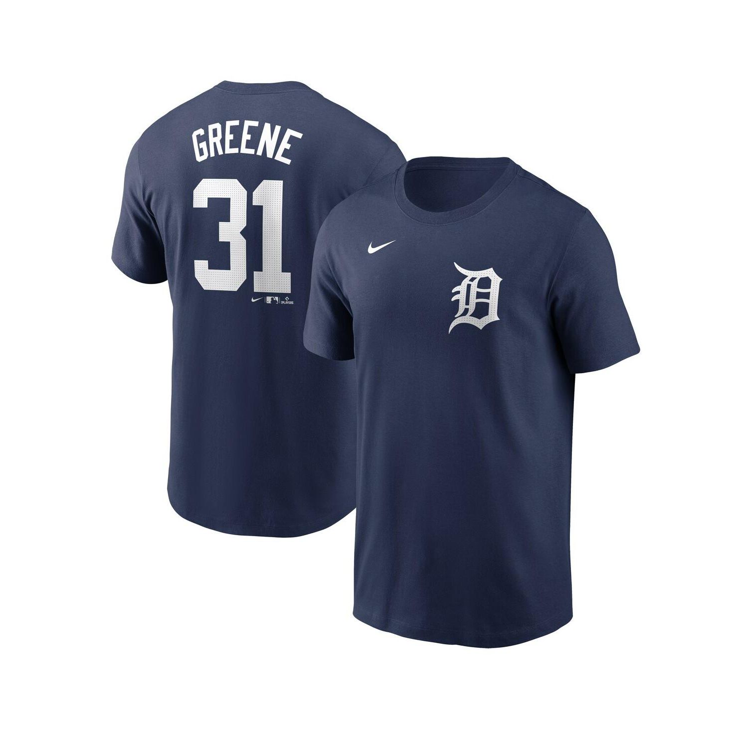 Men's Riley Greene Navy Detroit Tigers Fuse Name & Number T-Shirt
