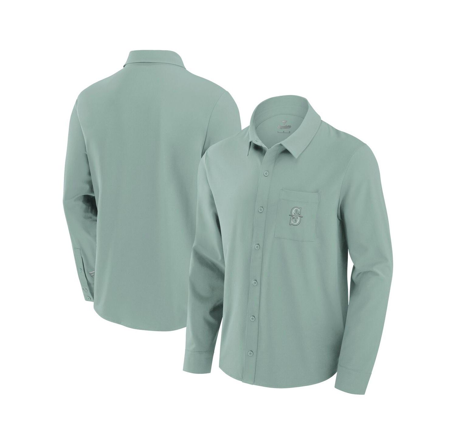 Men's Green Seattle Mariners Front Office Long Sleeve Button-Up Shirt