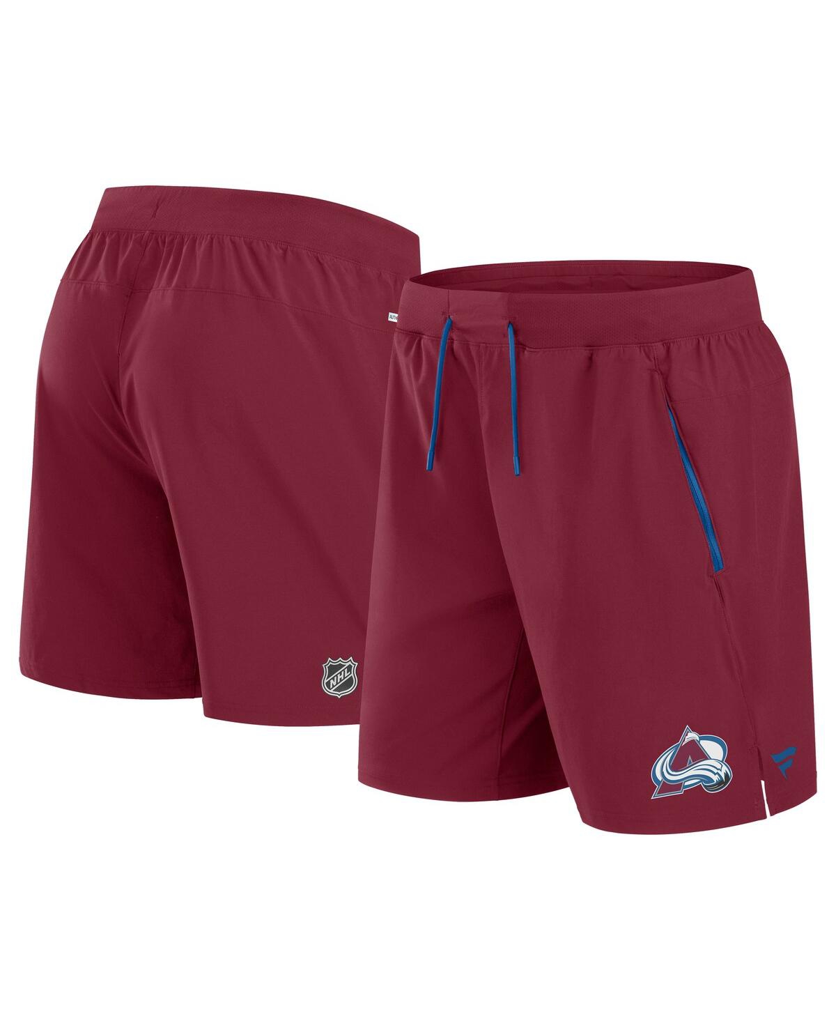 Men's Burgundy Colorado Avalanche Authentic Pro Rink Performance Shorts - Burgundy