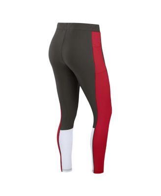 Women's Pewter/Red Tampa Bay Buccaneers Color-Block Leggings
