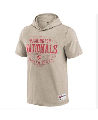 Darius Rucker Collection by Men's Tan Washington Nationals Distressed Hoodie T-Shirt