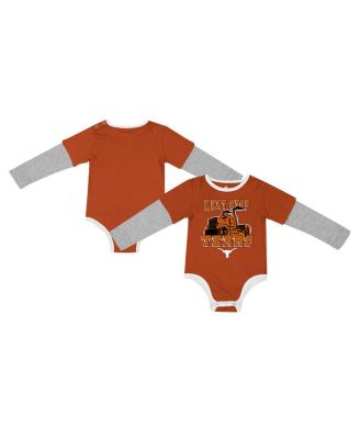Colosseum - Baby Boys and Girls Texas Orange Texas Longhorns Next Stop Long Sleeve Bodysuit