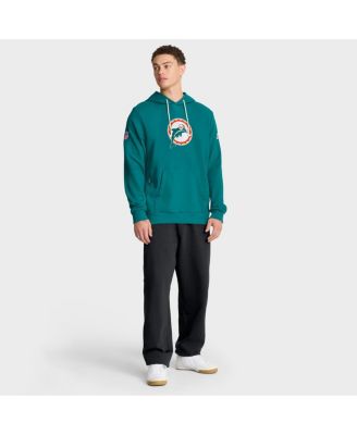 Men's Aqua Miami Dolphins Sideline Offensive Set Play Performance Pullover Hoodie