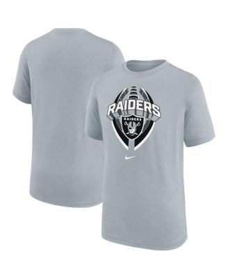 Nike - Big Boys and Girls Gray Las Vegas Raiders Icon Legend T-Shirt