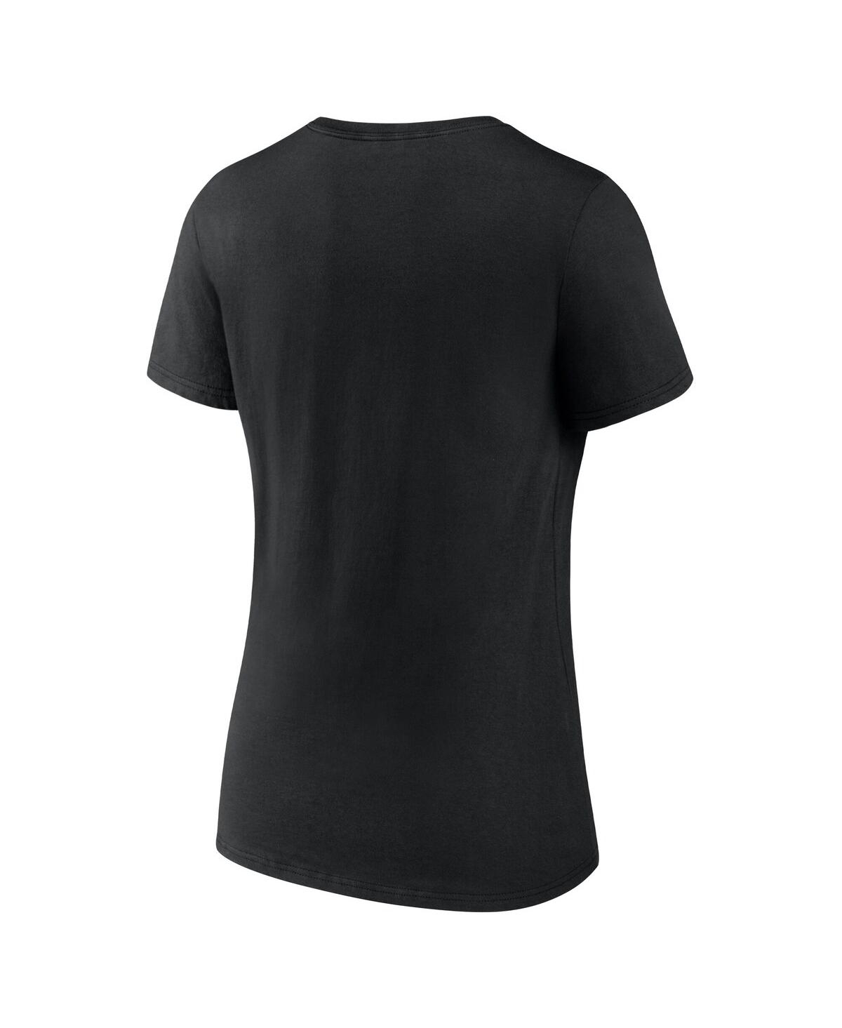 Fanatics Women's Black Los Angeles Kings V-neck T-shirt In Black