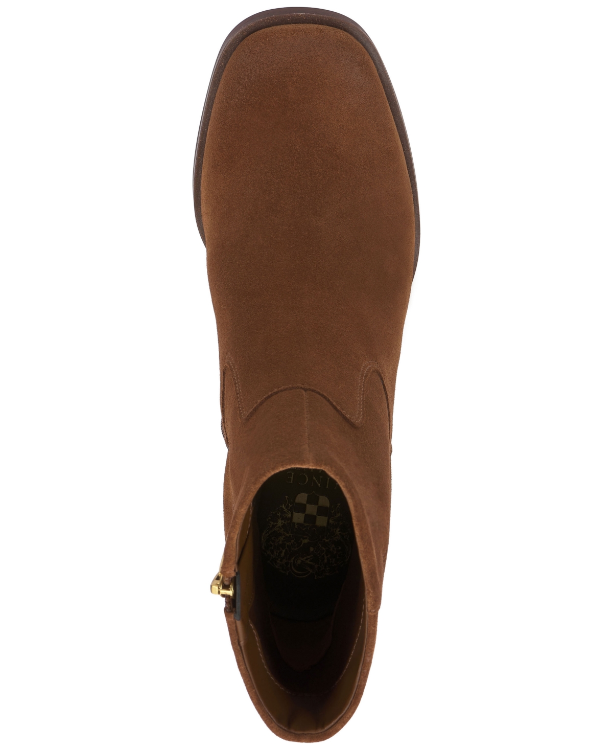 Vince Camuto Dayana Block Heel Bootie In Brown