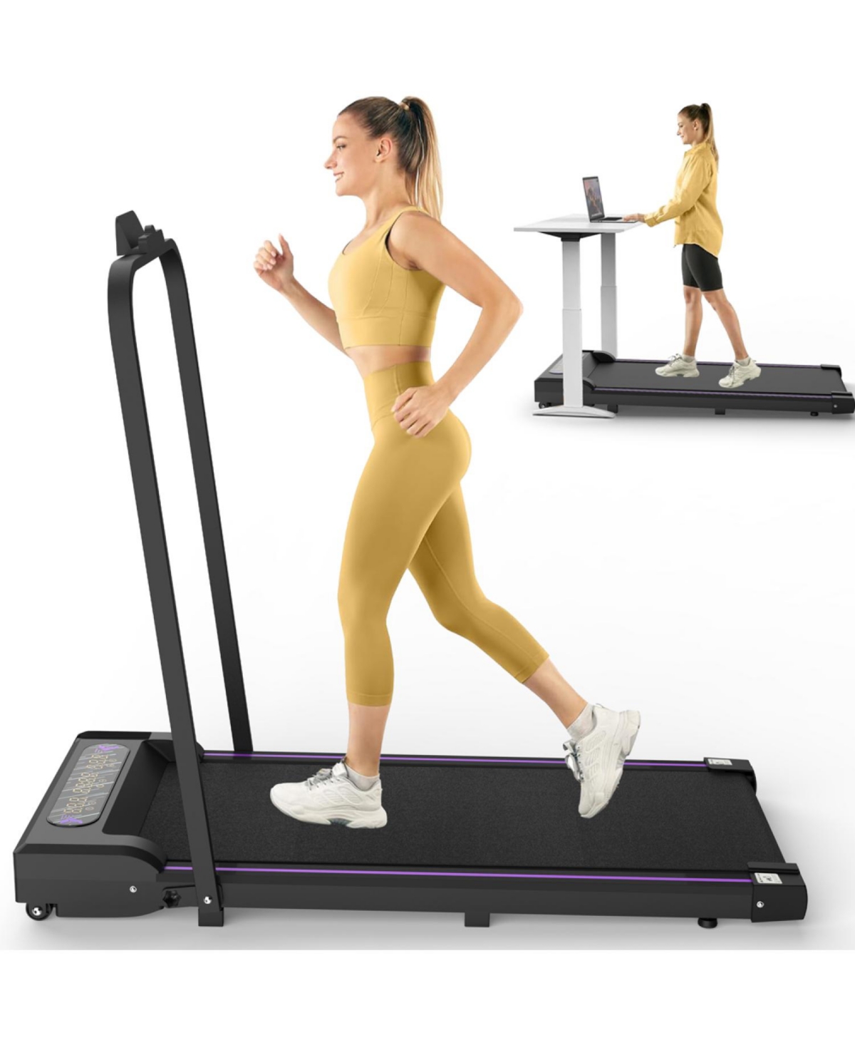 Under Desk Treadmill Walking Pad - Black