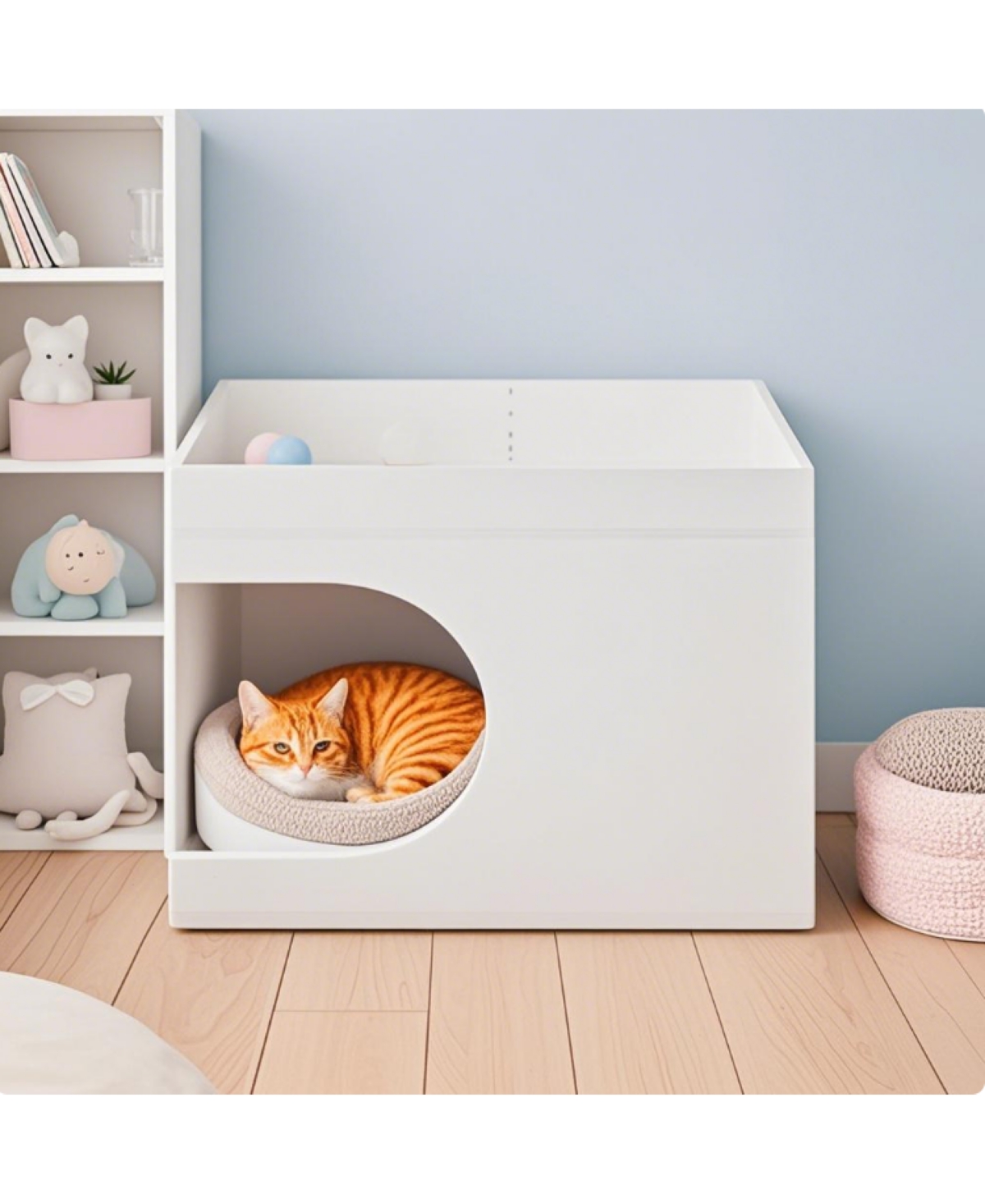 Multifunctional Cat Station - Creamy white